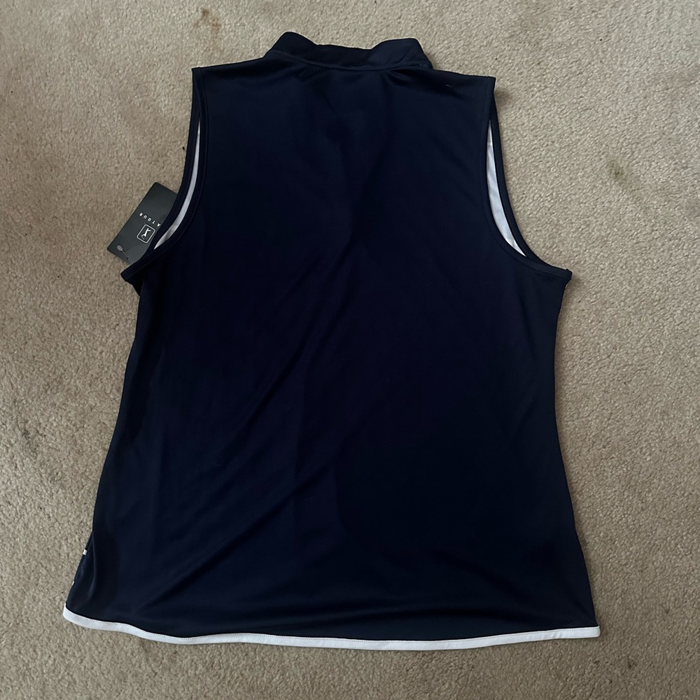 PGA Tour Navy Polo with Yellow Trim - Picture 4 of 4